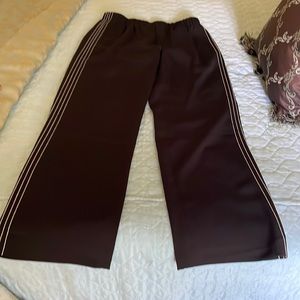 Pull on black wide leg pants